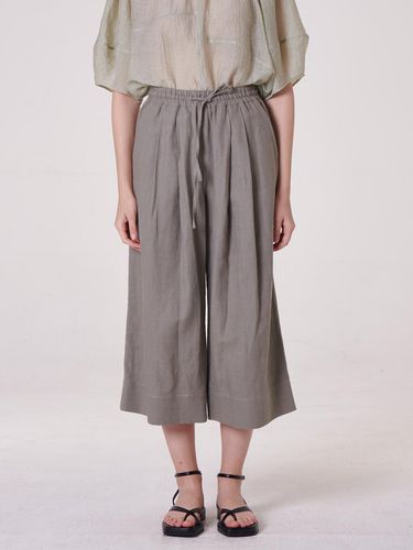 Linen wide pants - khaki - THE AUTHOR: - Modalova