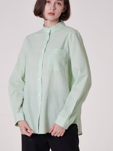 Seersucker Shirt-Apple Green - THE AUTHOR: - Modalova