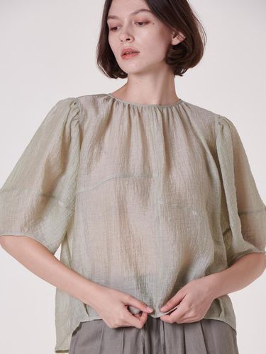 Layer Chiffon Blouse-Khaki - THE AUTHOR: - Modalova