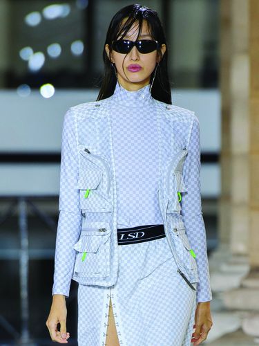 Runway] Grid Logo Long Sleeve Turtleneck - ULKIN - Modalova