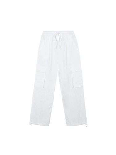 Erkin X Betty Boop] Nylon Wide Cargo Pants_White - ULKIN - Modalova