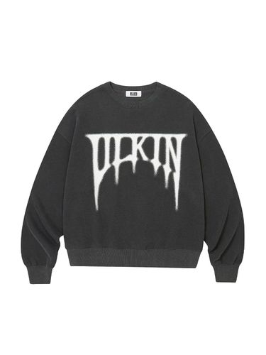 Smudge Skull Graphic Sweatshirt_Charcoal - ULKIN - Modalova