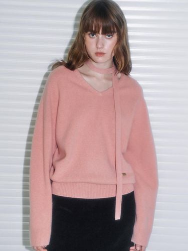 Charlotte v neck knit (Pink) - LENUEE - Modalova