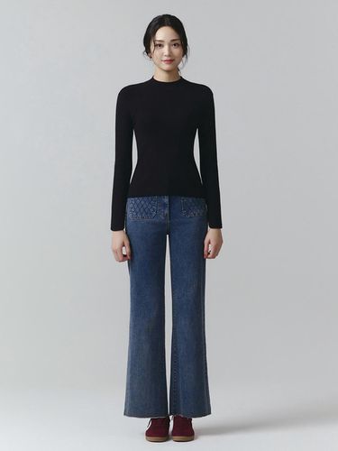 It Misha embroidered pocket denim wide pants ITOBY - itMICHAA - Modalova