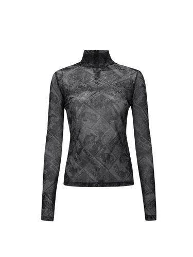 Mesh Long-Sleeved Turtleneck_Black - ULKIN - Modalova