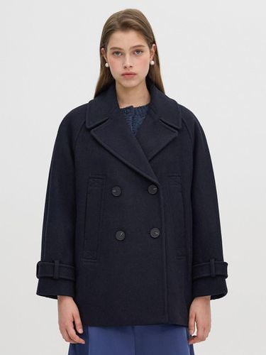 Big Tailored Collar Double Half Coat OW4WHA570 - OLIVE DES OLIVE - Modalova