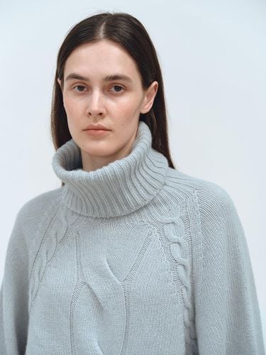 TFW CABLE WHOLEGARMENT KNIT TURTLENECK TOP_3COLORS - MOHAN - Modalova