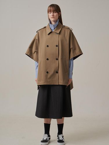 FW cape trench coat_khaki brown - THE AUTHOR: - Modalova