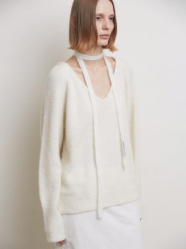 HAIRY KNIT SCARF [WHITE] - LOW TIDE - Modalova