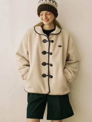 Duffle Round Collar Jacket - Cream beige - ourhope - Modalova