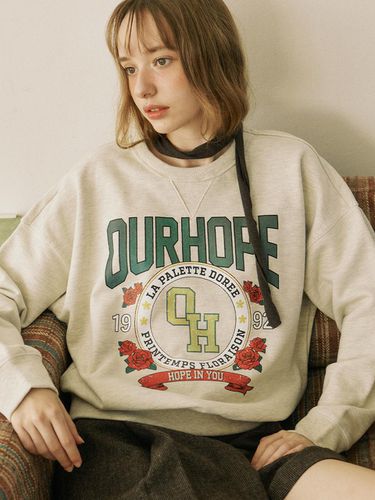 Vintage College Rose Sweatshirt - ourhope - Modalova