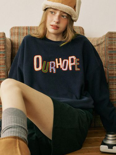 Hope Patch Fleece Sweatshirt - Navy - ourhope - Modalova