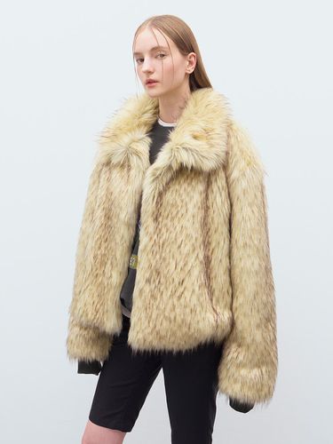 Mix Fur Jacket in L / Brown VF4WJ072 - 95 - RAIVE - Modalova