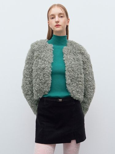 Furry Fur Short Jacket in Mint VF4WJ070 - 31 - RAIVE - Modalova