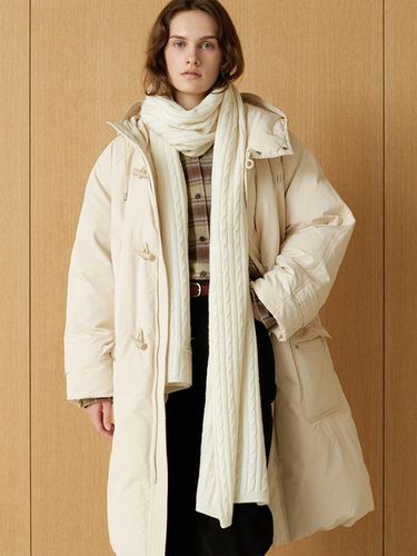 Cable Wool Muffler (Ivory) - THE RYE - Modalova