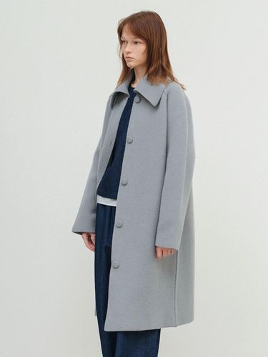 Felt High Neck Coat (2 Color) - WHEN WE WILL - Modalova