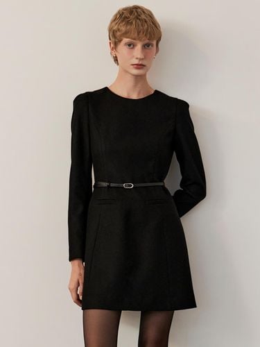 PRINCESS LINE WOOL DRESS_BLACK - ouel - Modalova