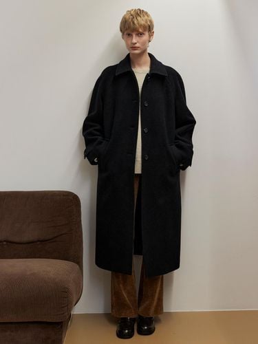 CASHMERE WOOL BLENDED SINGLE COAT_BLACK - ouel - Modalova