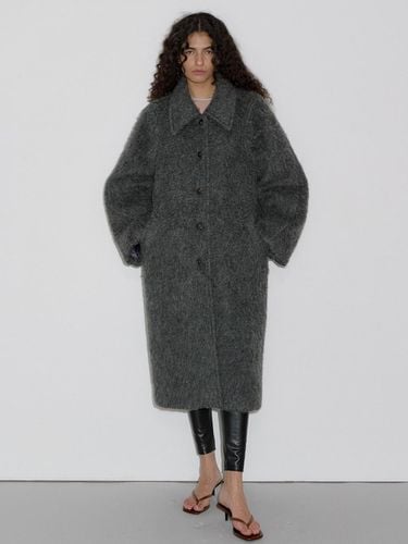 HAIRY BALMACAAN COAT_CHARCOAL - overdueflair - Modalova