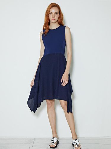 PURPLE LABEL_ Square Point dress Navy - LIE - Modalova