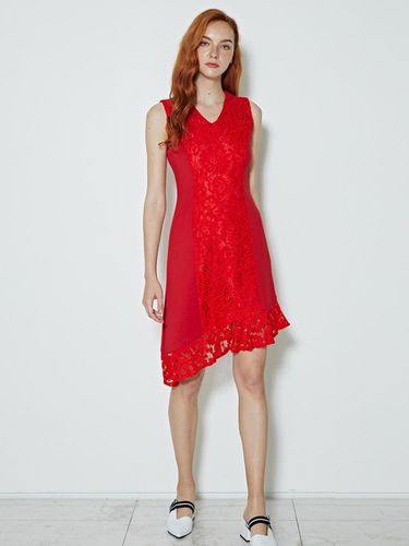 PURPLE LABEL_Length Lace dress Red - LIE - Modalova