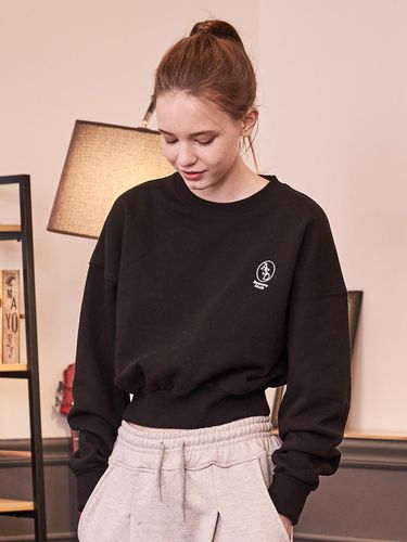 Cropped sweatshirt black - Awesomestudio - Modalova