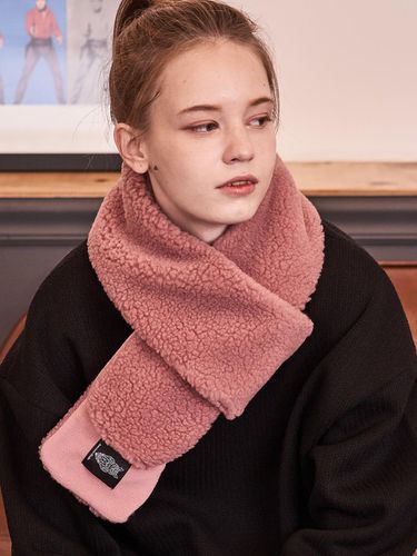 Reversible boa hair muffler pink - Awesomestudio - Modalova