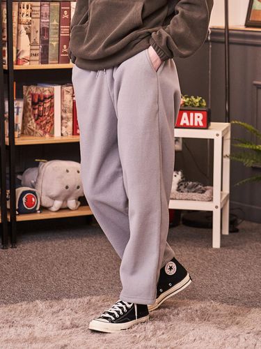 Fleece wide BANDING pants gray - Awesomestudio - Modalova