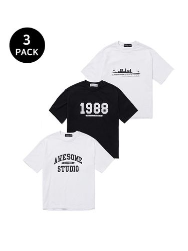 Package] Graphic 3PACK Short-sleeved T-shirt - Awesomestudio - Modalova