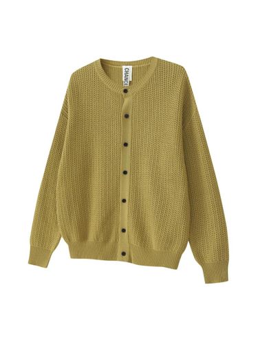 OLIVE WAFFLE CARDIGAN - CHANCECHANCE - Modalova