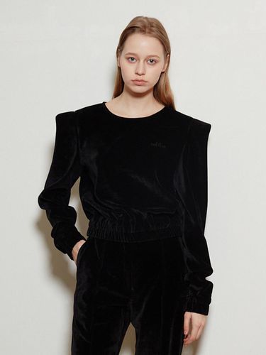 Wide shoulder belive embroidered sweatshirt black - LIE - Modalova