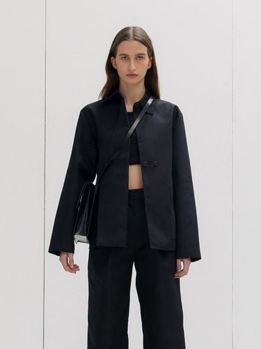 FOLDED DRAPED JACKET - BLACK - EPINGLER - Modalova