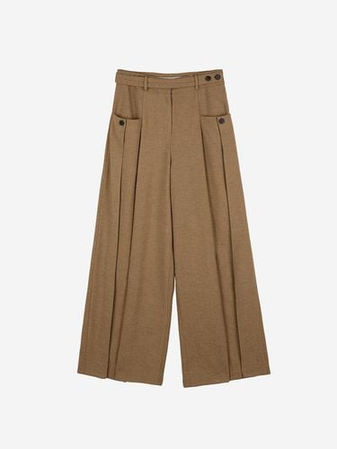 STRAIGHT WOOL SLACKS - TAN BROWN - EPINGLER - Modalova