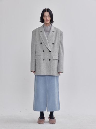 Cool Gray Oversized Half Guy Coat Gray - LIE - Modalova