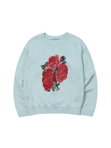 FLOWER KNIT SWEATER (SKY BLUE) - CHANCECHANCE - Modalova