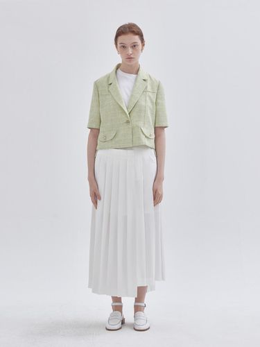 Button Accentuated line cropped jacket light green - LIE - Modalova