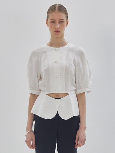 Dual open puff sleeve blouse white - LIE - Modalova