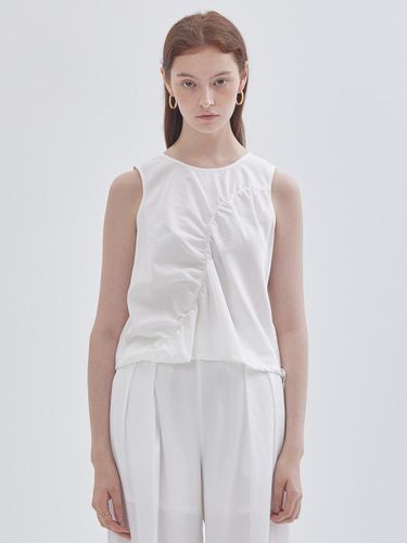 String Shirring Line Blouse White - LIE - Modalova