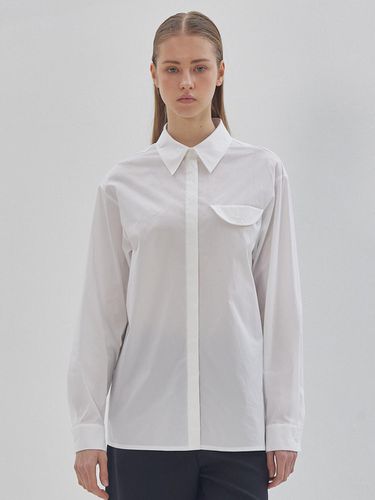 Back Open Pocket Detail Shirt White - LIE - Modalova