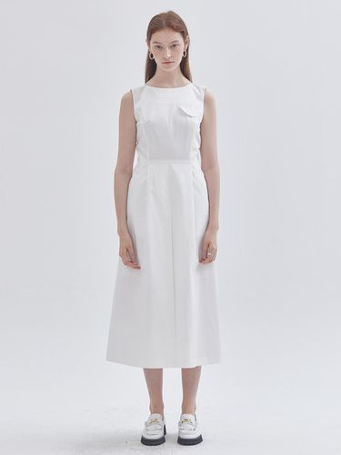 Pocket Detail Sleeveless dress White - LIE - Modalova