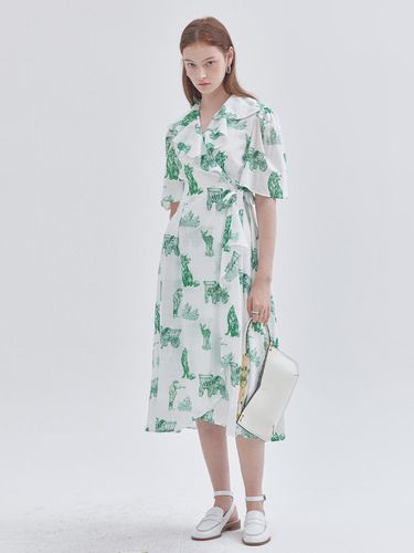 Green Wolf PATTERN Wrap dress - LIE - Modalova