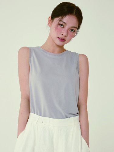 Mash Point Sleeveless Top - Gray - by ginger - Modalova