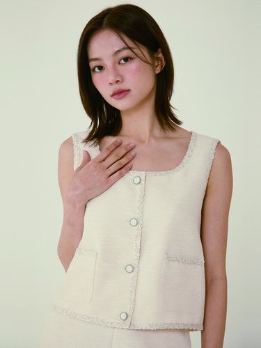 Summer Tweed Vest - beige - by ginger - Modalova