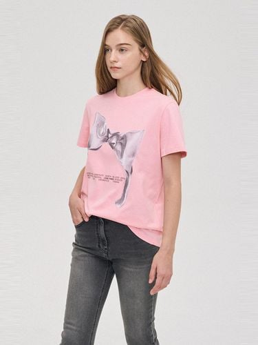 Bow Print Basic Fit T-shirt - SJYP - Modalova