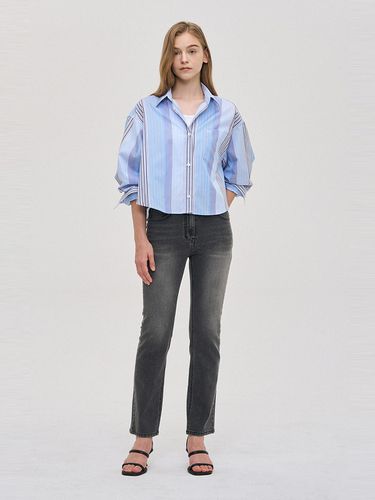 Stripe Cropped Shirt - SJYP - Modalova