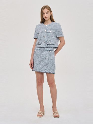 Pocket accentuated tweed mini ski - SJYP - Modalova