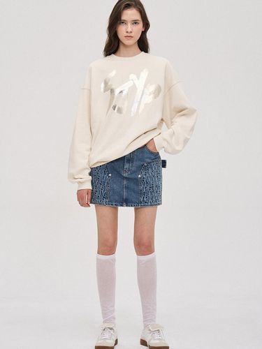 Metallic Print Sweatshirt - SJYP - Modalova