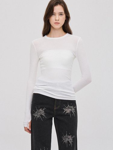 Essential Round Neck Rib T-shirt - SJYP - Modalova