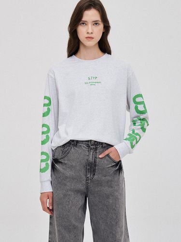 Printed Long Sleeve T-shirt - SJYP - Modalova