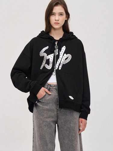 Metallic Printed Jersey Hoodie - SJYP - Modalova